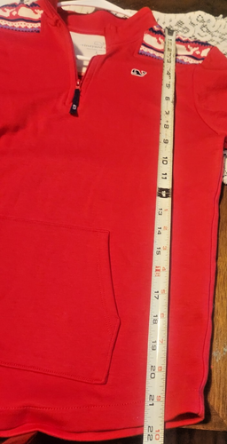 Camisa Pullover Vineyard Vines Red Fair Isle Whale Shep 1/4 Cremallera Para Mujer Vacaciones L - Imagen 8 de 9