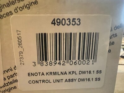 ASKO 490353 CONTROL UNIT ASSEMBLY DW16.1 SSGENUINE PART/BRAND NEW