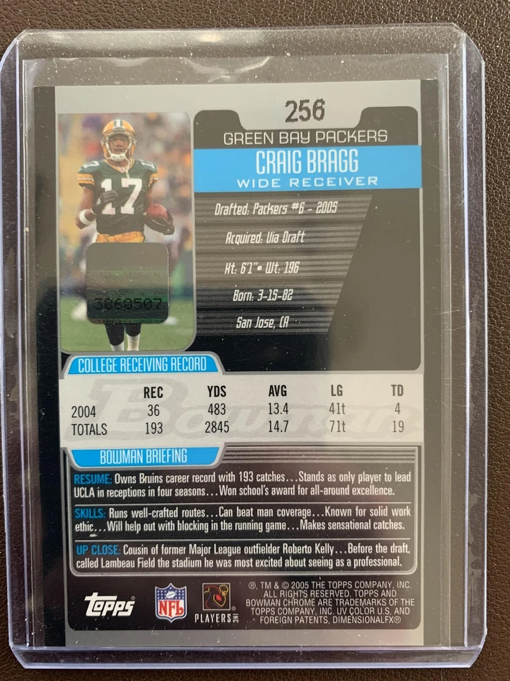 2005 Bowman Chrome #256 Craig Bragg - Image 2 of 2