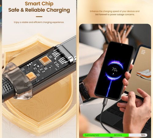 HeavyDuty USB Type C Charging Cable Braided Fast Phone Charger Long Lead 1m 2m - Picture 7 of 17