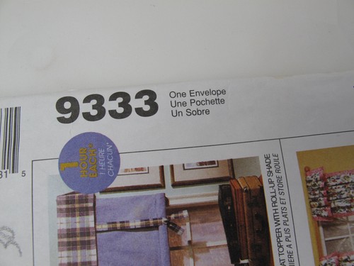 McCall's Pattern 9333 Home Dec Window Treatments UC FF Mod Fabric Saver Look(C) - Picture 2 of 4