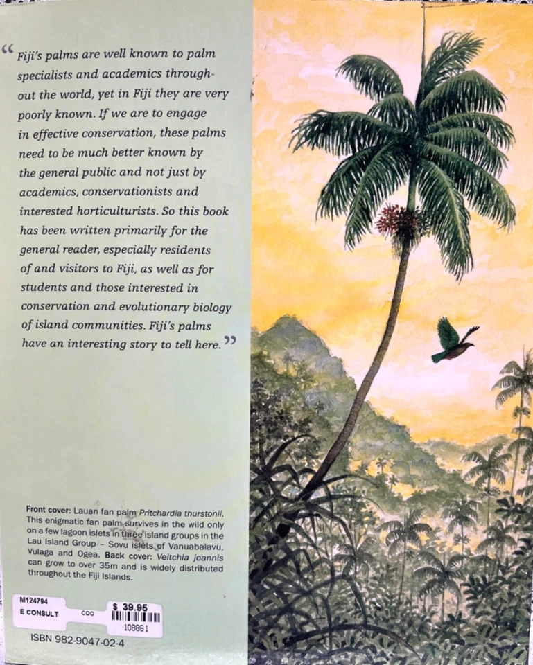 Palms of the Fiji Islands by Dick Watling- First Edition-Illustrated - Image 2 of 2