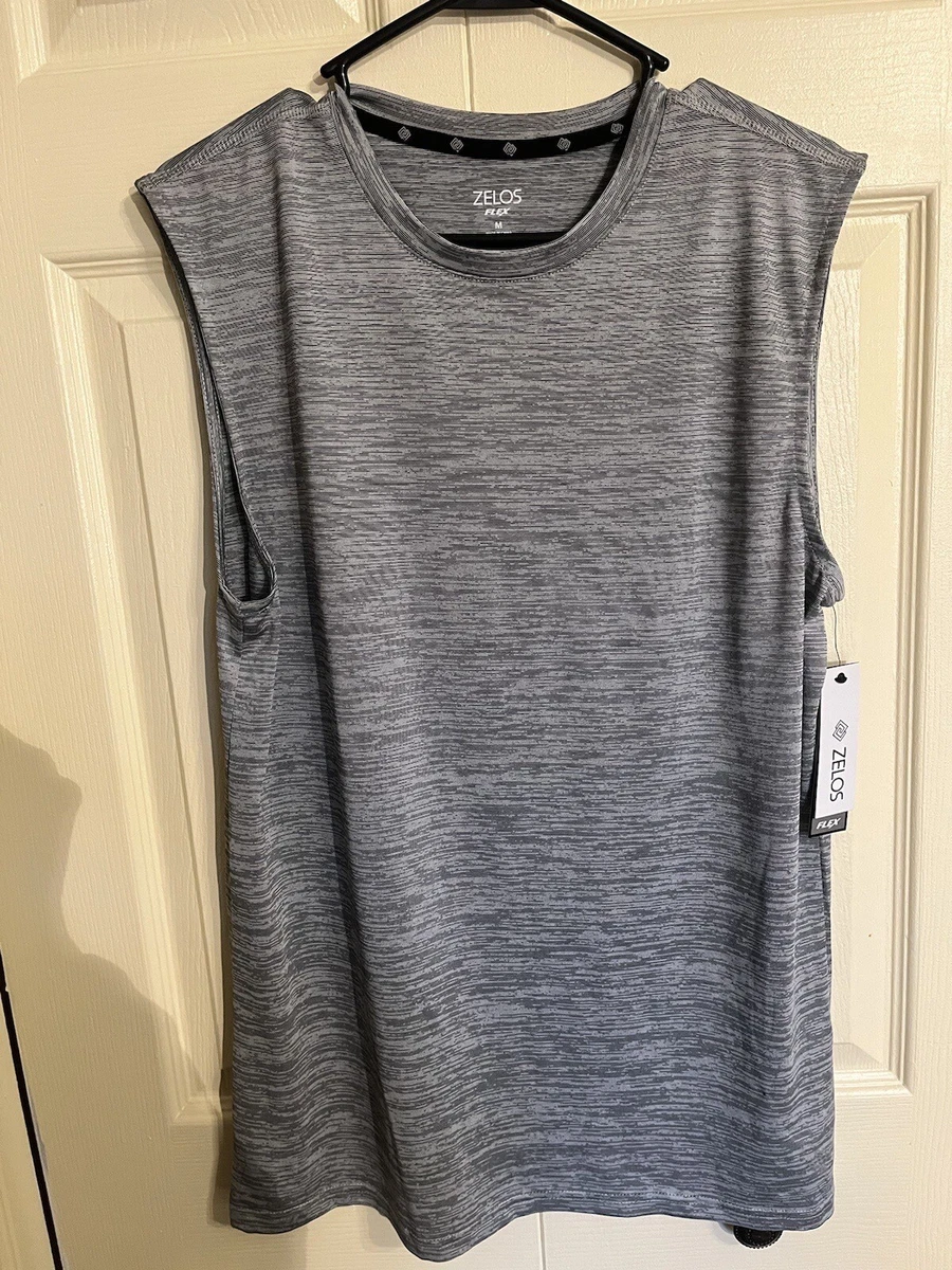 Zelos Flex Activewear sleeveless shirt size medium gray color Mens