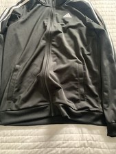 Adidas Boys Iconic Tricot Track Jacket Black Size XL 18/20 New
