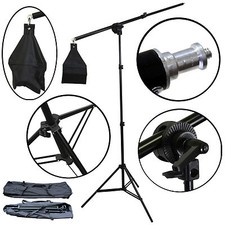 BlueDot Studio Photo Overhead Boom Light Stand 7' Stand Boom Arm 30-55" Arm NEW 