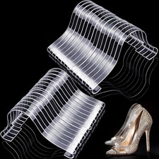 20 Pack Clear Acrylic Sandal Shoe Store Display Stand Shoe Shaper Inserts Forms