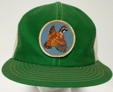 Vintage Louisville Mfg Mesh Snapback Trucker Hat Cap Patch Embroidered Bird