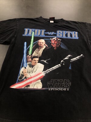 STAR WARS JEDI vs SITH Tシャツ Star Wars Episode One Movie Jedi VS Sith Big Graphic T shirt