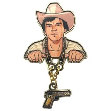 Chalino Sanchez (Mexican Singer) Chain with Gun Hat Pin