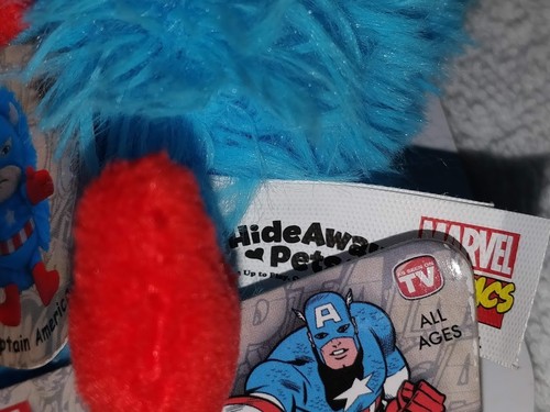 MARVEL CAPTAIN AMERICA HIDEAWAY PETS PILLOW PLUSH 5 INCH MINI - Picture 9 of 10