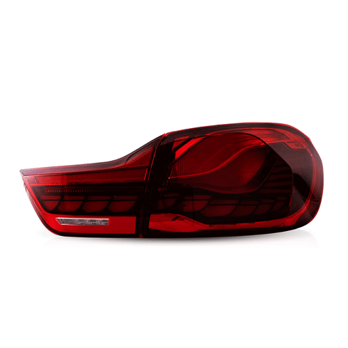 VLAND A Pair Full LED DRL Red Lens Tail Light For 14-20 BMW M4 4Series W/Dynamic - Picture 3 of 13