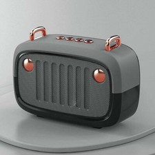 Color: GRAY - Retro Look FM Radio And Bluetooth Speaker