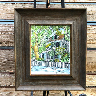 KEY WEST, FLORIDA, AUDUBON HOUSE, PEN-INK-WATERCOLOR, Original, by: J.  Rabaleta