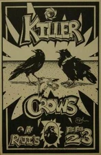 KILLER CROWS ROCK CONCERT POSTER MICHAEL DOLE SIGNED
