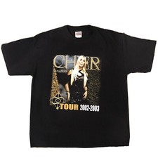 CHER 2002-2003 Living Proof Tour Concert T-shirt XL Large SpecGuest Cyndi Lauper