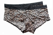 2 Lane Bryant Cacique No Show Boyshort Sheer Stripe Trim Panties 18/20 2X