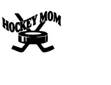 Hockeymom Vinyl Decal Ice Puck Sticks Design hockey mom Life Sports Cups Cars