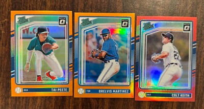 Colt Keith 2024 Panini Donruss Optic Prospect Red/99Tai Peete &martinez /199 Rcs