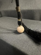 Vintage Black Lancaster Umbrella Bakelite Ball Handle W/ Tassel