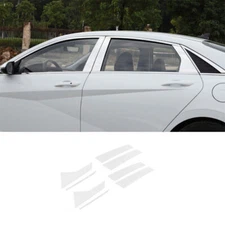 For Hyundai Elantra 21-22 Chrome Steel Window BC Pillar Post Decoration Trims 8X
