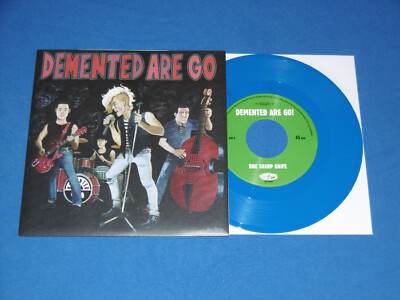 Demented Are Go 7'' Rubber Rock / One Sharp Knife BLUE VINYL ltd.54 Psychobilly