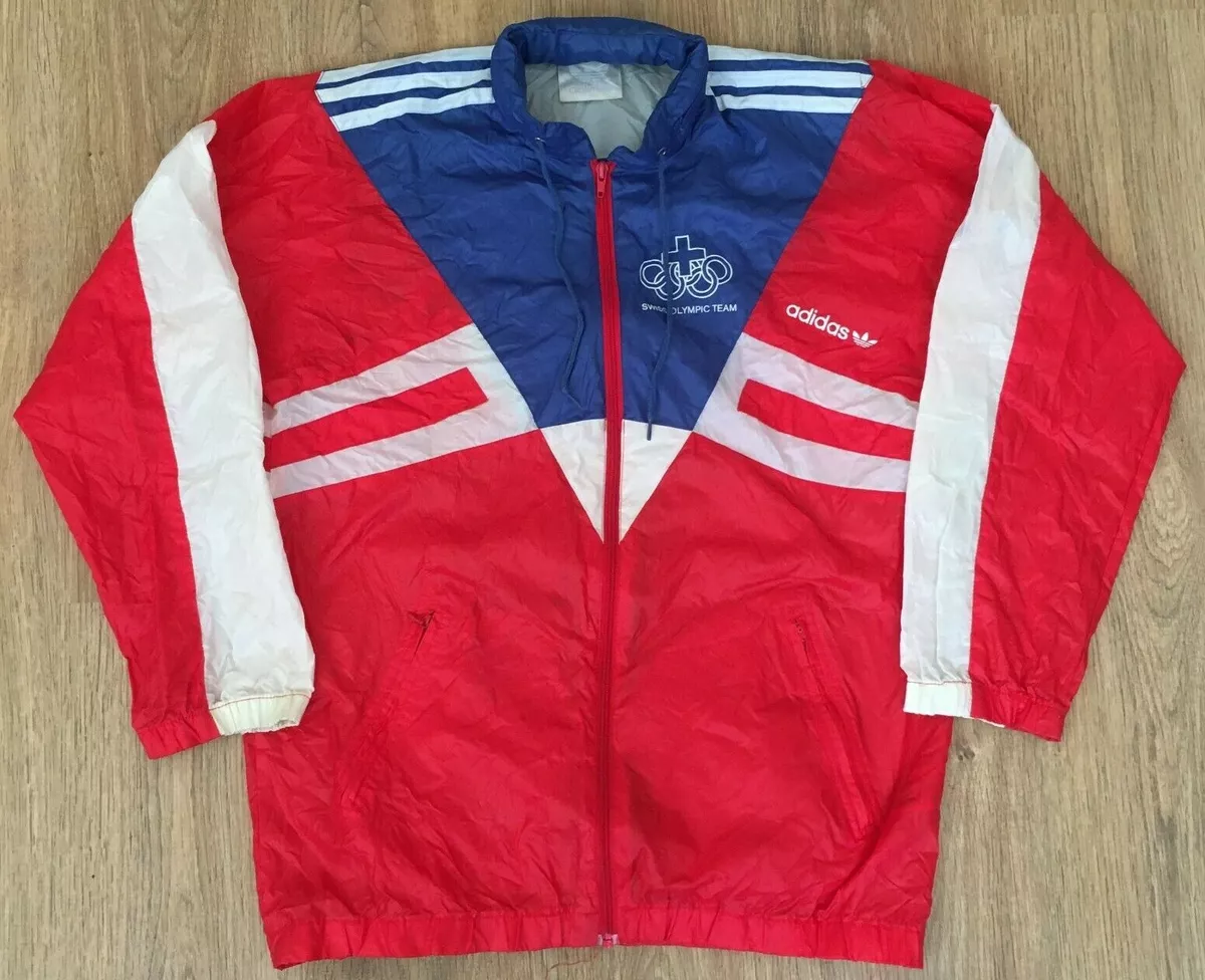 Adidas Swiss Olympic Team vintage 90s Nylon Track Tracksuit Jacket