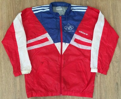 Adidas Swiss Olympic Team vintage 90s Nylon Track Tracksuit Jacket