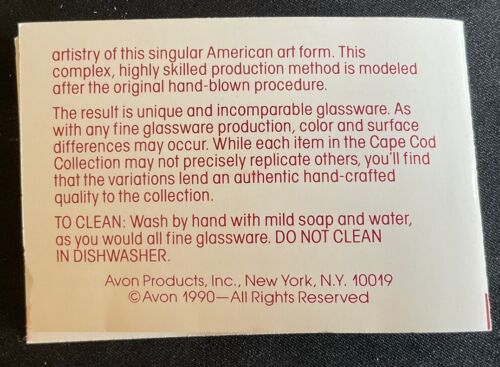2 Avon 1876 Cape Cod Collection Rubinrot 4" Fuß Gläser Neu Originalverpackt - Bild 9 von 9