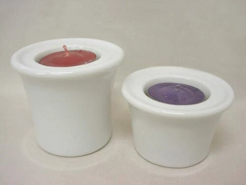 Candelabros y portavelas decorativos de porcelana para el hogar