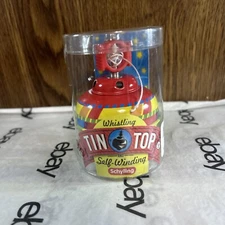 2010 More Fun From Schylling Whistling Tin Top And Self Winding. New.