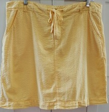 FRESH PRODUCE Yellow 100 Cotton Twill Skirt with Pockets Size L