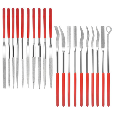 20x Diamond Needle File Set for Metal Glass Stone Wood Jewelry Carving Polishing