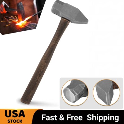 Blacksmith 4lb Hammer Handmade Forge Hammer for Metalworking Knife Farrier Anvil
