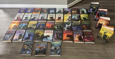 Lot of 43 Erin Hunter WARRIOR CATS PB/HC Books - 1 COMPLETE SET+ More   