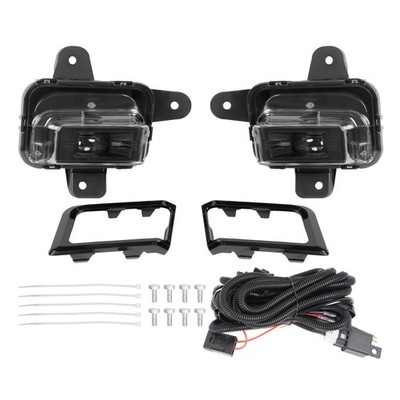 LED Fog Light For 2022-2024 2025 GMC Sierra 1500  W/Black Bezel Trim+Switch+Wrie
