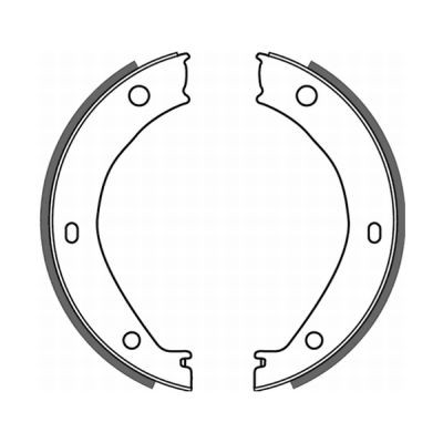 Rear ABE CRB002ABE Brake Shoe Set, parking brake for BMW