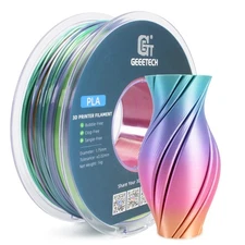 Geeetech Silk Rainbow PLA 3D Printer Filament 1.75mm Multicolor Color Changing