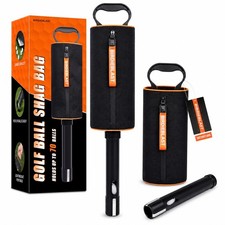 Portable Shag Bag Golf Ball Pick Up with Removable Plastic Tube, Hold up to 7...