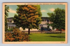 Brentwood Highlands CA-California, Residence of Clark Gable, Vintage Postcard