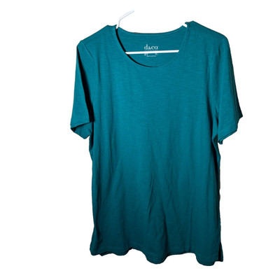 D&CO T-Shirt Women's Medium Essentials Short Sleeve Round Neck Basic Casual Top