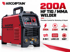 ARCCAPTAIN MIG MAG Schwei&szlig;ger&auml;t 200 Ampere 7 in 1 vollsynergisches Schwei&szlig;ger&auml;t