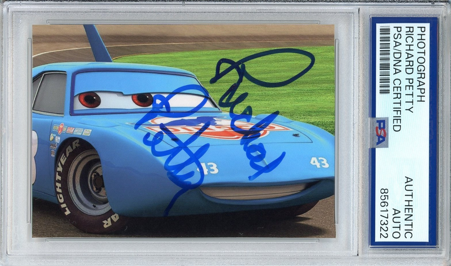 RICHARD PETTY DISNEY PIXAR CARS SIGNED PHOTOGRAPH AUTOGRAPH PSA DNA COA PHOTO