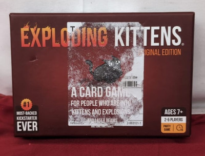 Exploding Kittens Original Edition Sammlerstück lustiges Kartenspiel für Familie