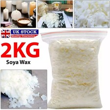 2KG Soy Wax Soya 100% Pure Candle Making Wax Natural Flakes Clean Burning White