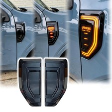 Led Side Marker Lights For 2022-2025 Ford Maverick - Smoked Black Drl With Ma...