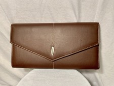 Rolodex Leather Organizer Portfolio Brown Snap Closure 5x10 Planner