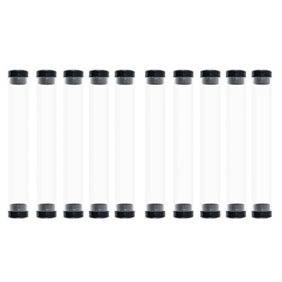 10 Pcs Clear Pen Storage Container Cylinder Tube Pen Boxes School Office Supply