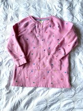 Mini Boden Pink Tunic Sweatshirt with Multicolor Stars Pocket 9-10y