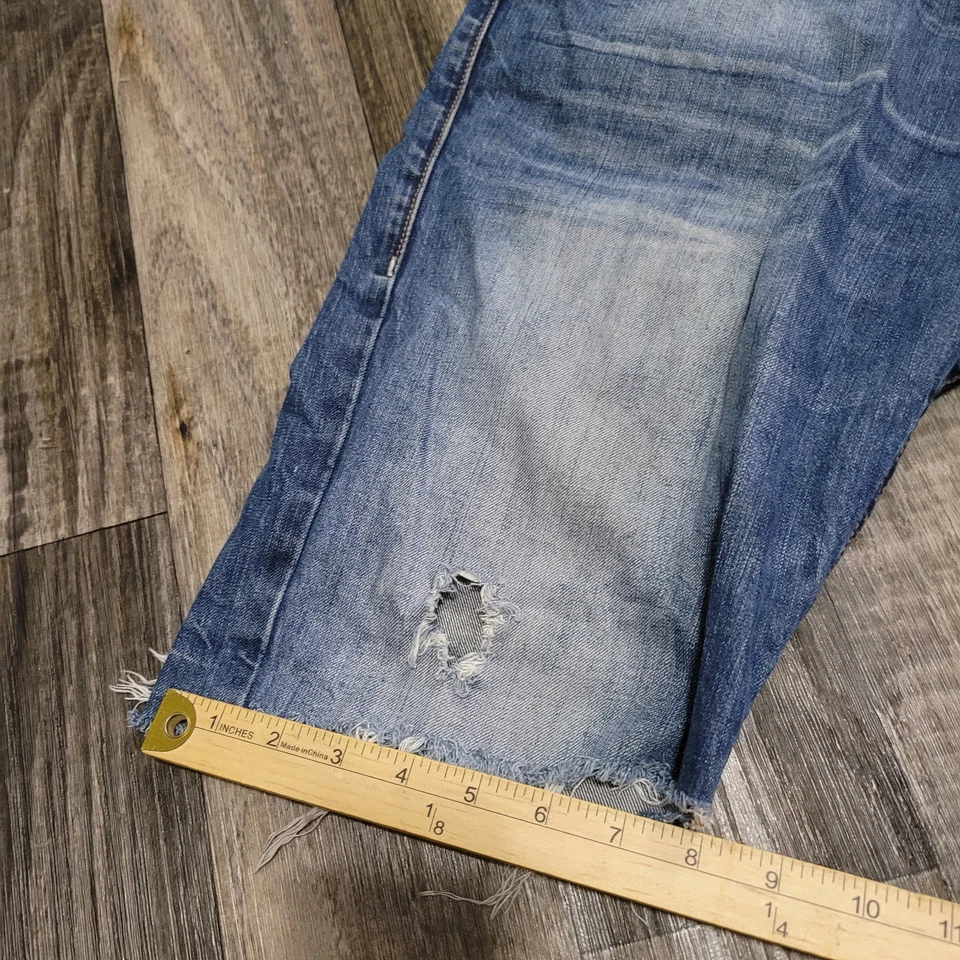 Pantalones Cortos Affliction Azul Denim Corte Premium Ace Talla 34 Y2K Foto 4 de 4