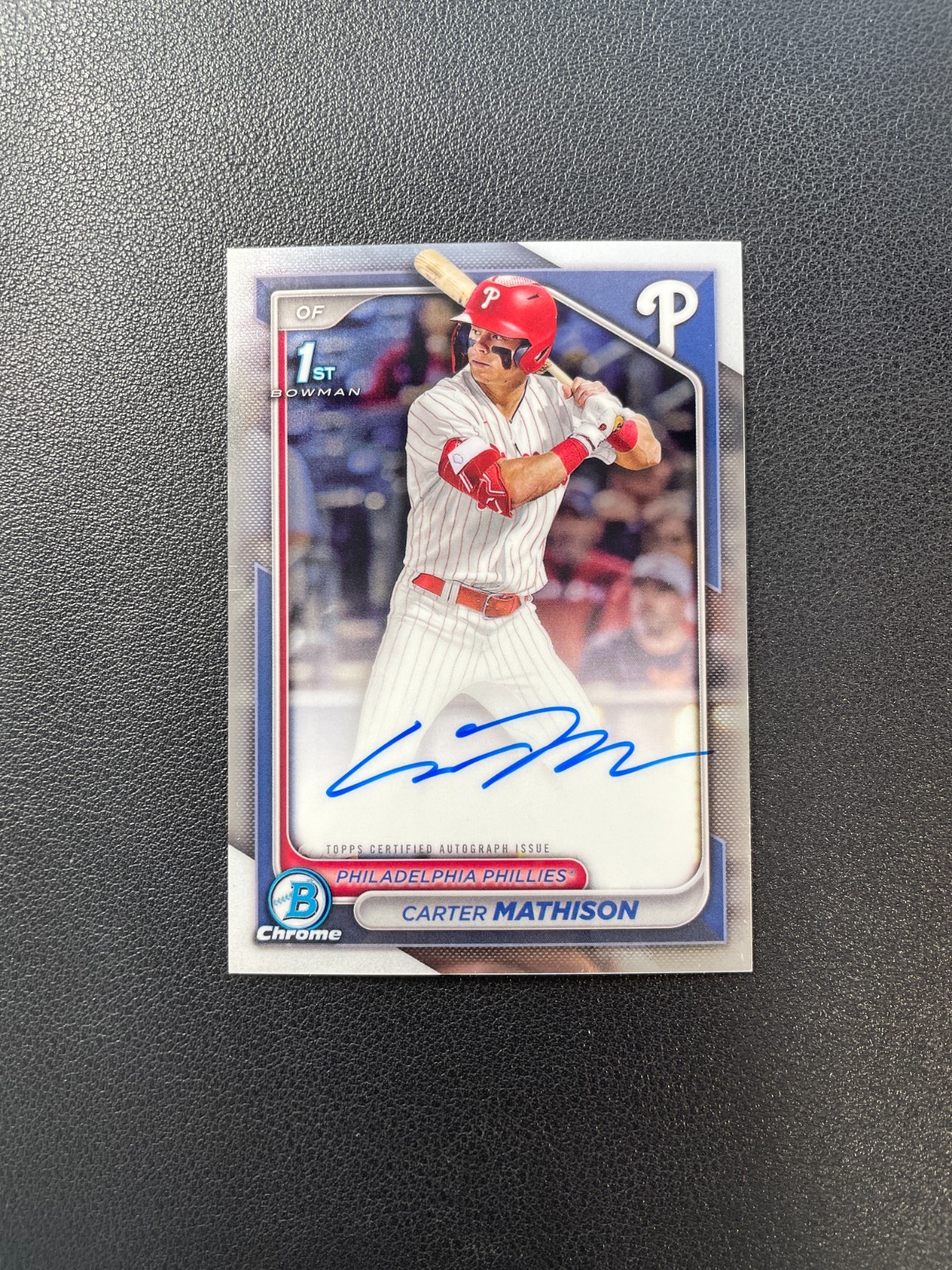 2024 Bowman Draft #CPA-CMA Carter Mathison 1st Prospect Chrome Auto BJBY